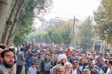 راهپیمایی البرزی ها در حمایت از مردم فلسطین